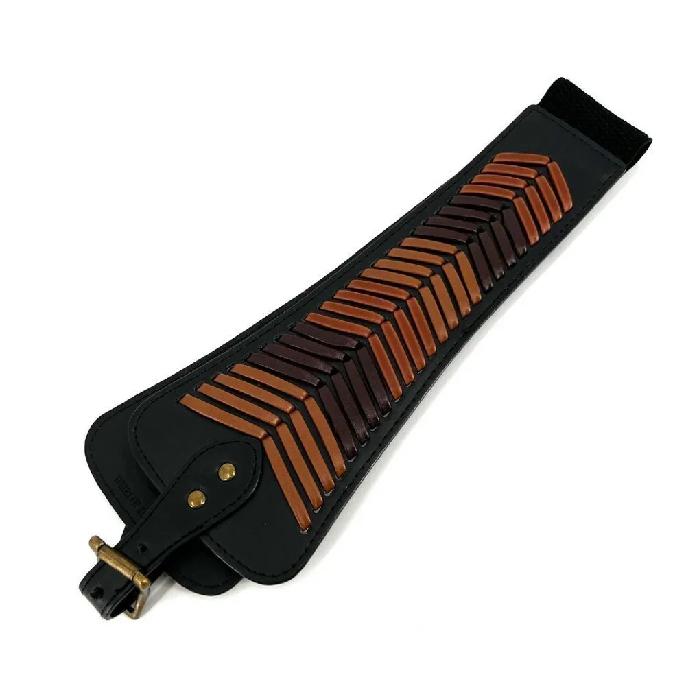 BP Brass Plum Vintage Woven‎ Leatherette Belt Size S/M